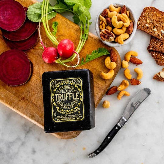 Black Truffle Cheddar 8 oz – Plymouth Cheese