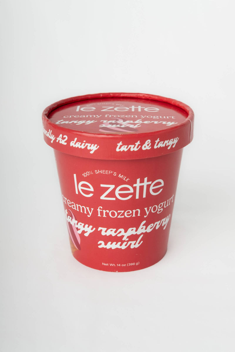 Sheep's Milk Frozen Yogurt Raspberry 14oz - Le Zette