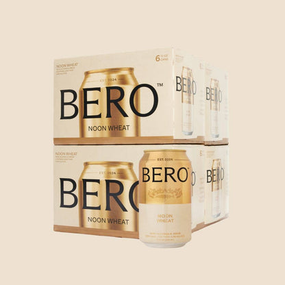 BERO Noon Wheat Beer - Premium Non Alcoholic Beer - 6pk