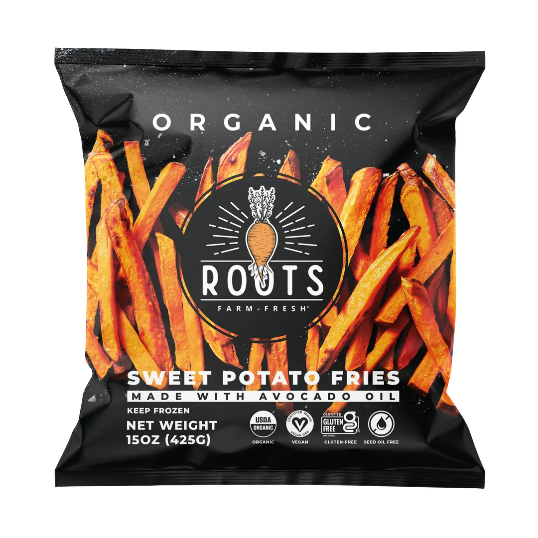Organic Sweet Potato Straight Cut Fries 15 oz – Roots Farm Fresh