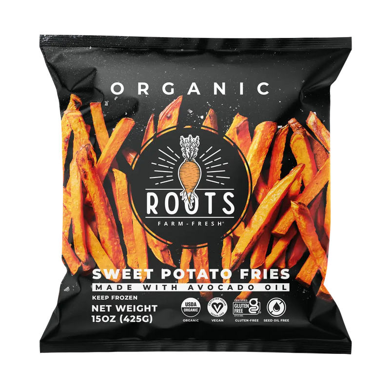 Organic Sweet Potato Straight Cut Fries 15 oz – Roots Farm Fresh