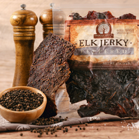 Black Peppered Elk Jerky 3 oz – Mahogany Smoked Meats
