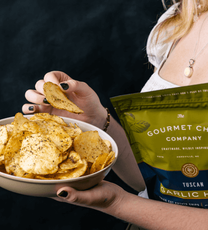 Tuscan Garlic Herb Thick Cut Potato Chips 4 oz - Gourmet Chip Company