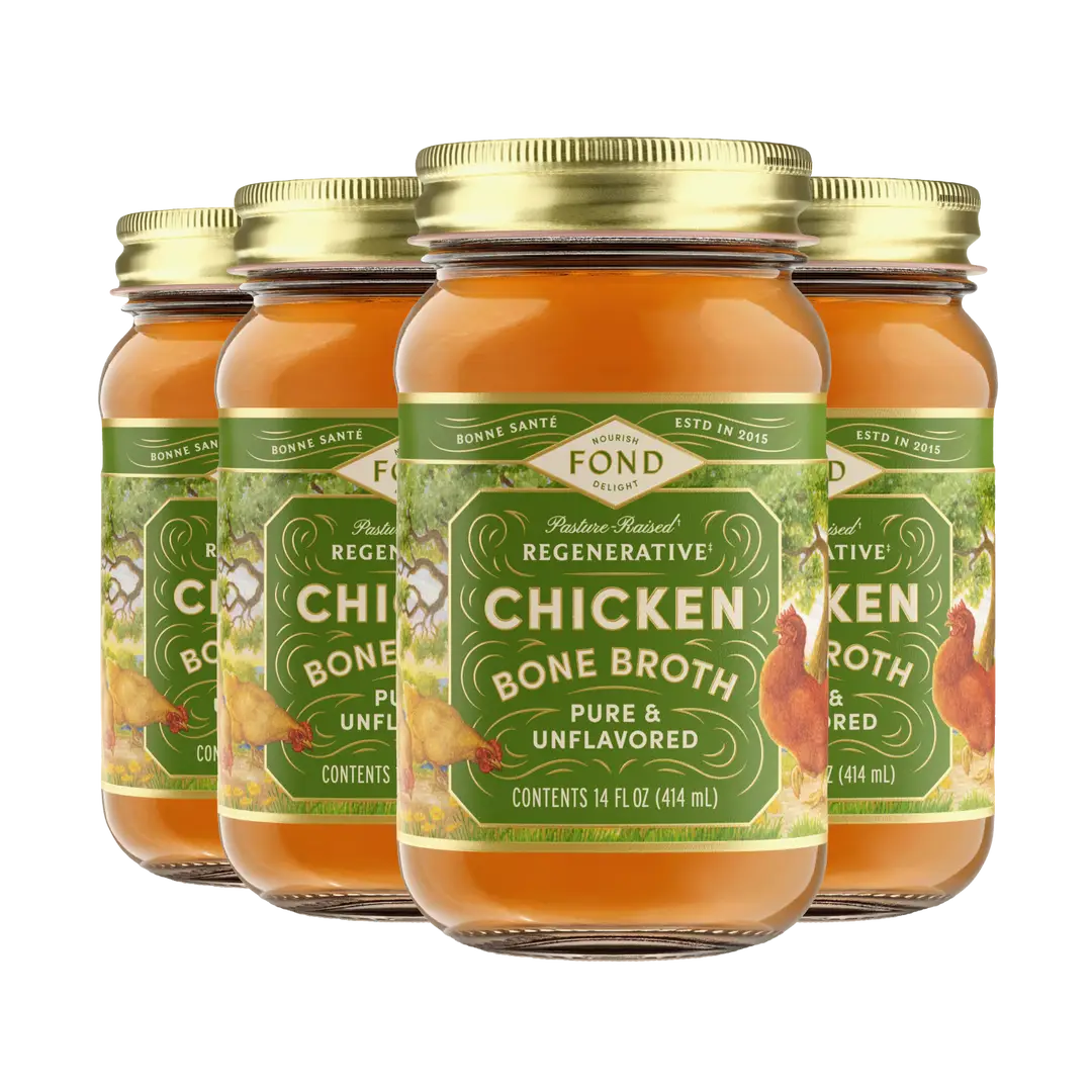 Chicken Bone Broth 100% Pasture-Raised & Regenerative 14fl oz - Fond