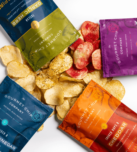 Tuscan Garlic Herb Thick Cut Potato Chips 4 oz - Gourmet Chip Company
