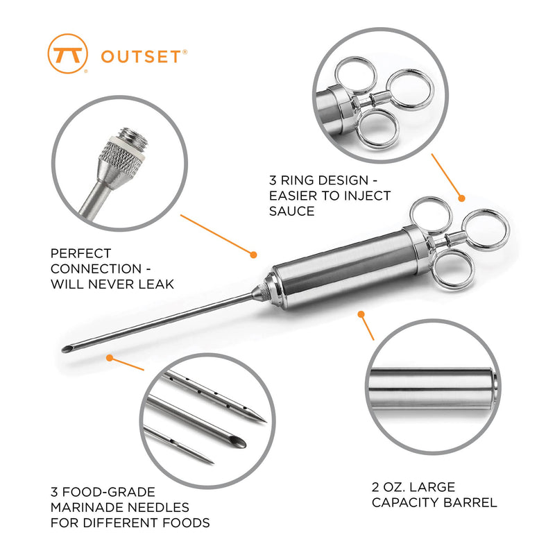 6 Piece Meat Injector Stainless Steel 10.5" x 7" - Outset