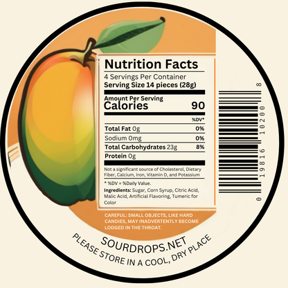 Mango Sours: Dye-Free Candy Tins 3.5oz
