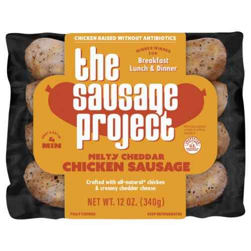Melty Cheddar Sausage – 12 oz – The Sausage Project | Grill House