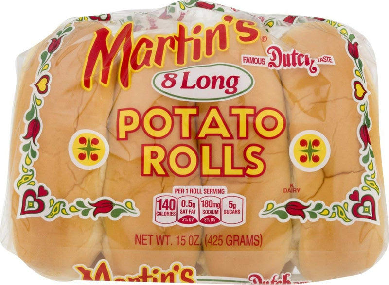 Long Potato Rolls 15 oz – Martins Potato Rolls