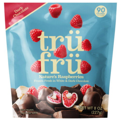 Dark Chocolate Nature’s Raspberries 8 oz – Tru Fru
