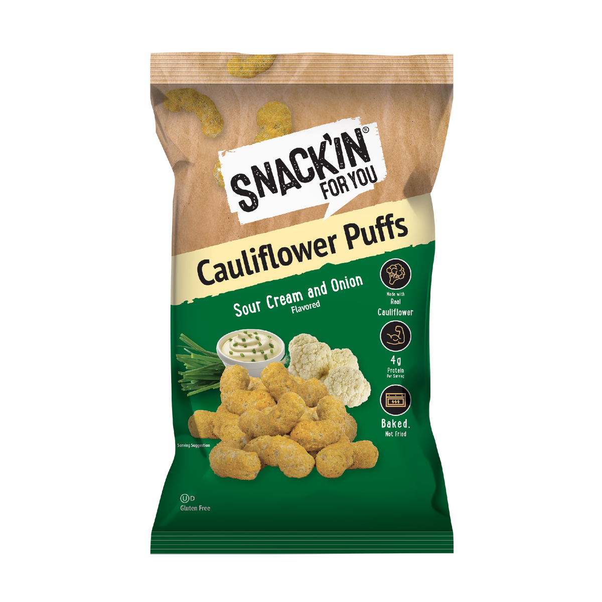 Sour Cream & Onion Cauliflower Puff 4 oz – Snackin for you