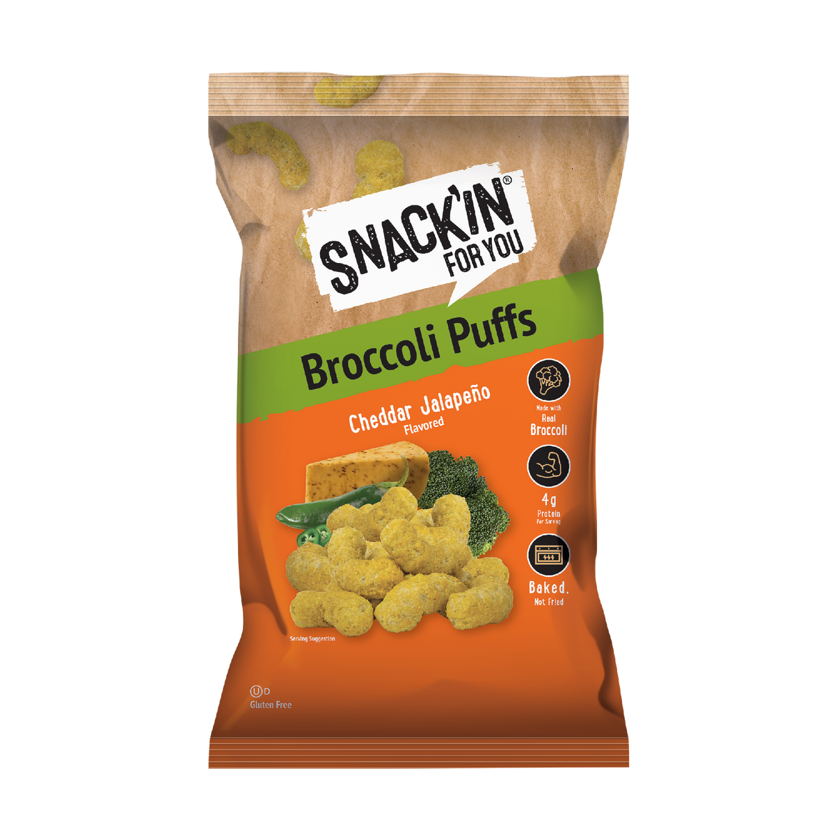 Cheddar Jalapeño Broccoli Puff 4 oz – Snackin for you