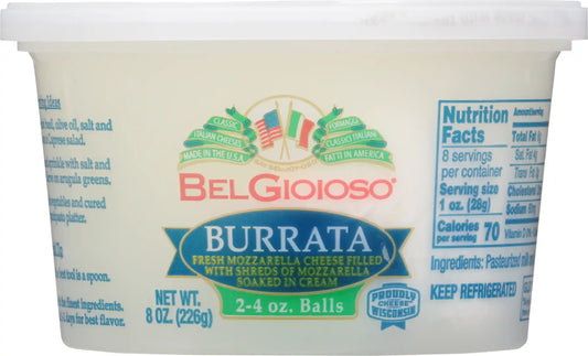 Burrata Mozzarella Ball – Belgioioso 8 oz