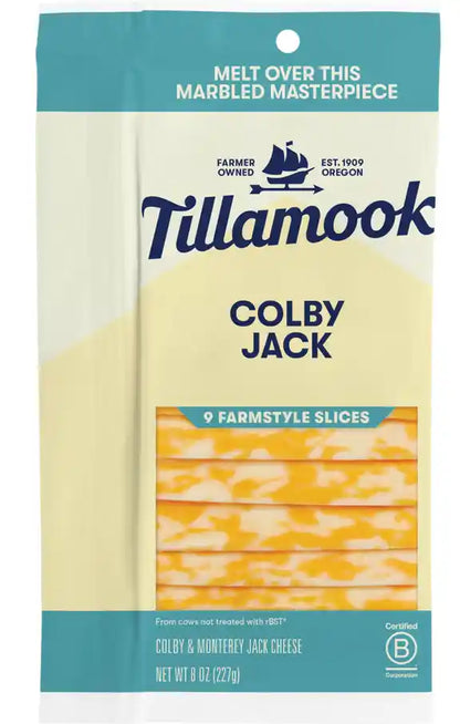 Colby Jack Slices 8 oz – Tillamook