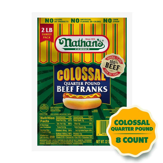 Colossal Quarter Pound Beef Franks – Nathan’s | Grill House