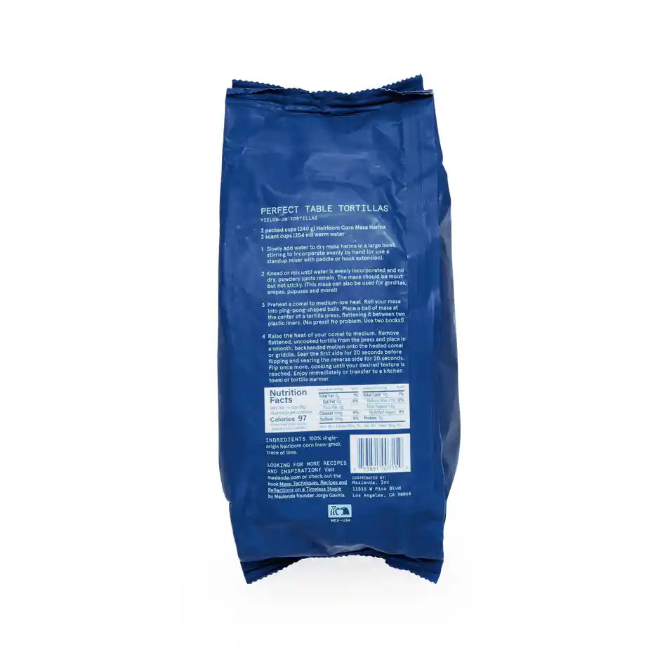 Heirloom Blue Corn Masa Harina 2.2 lb – Masienda