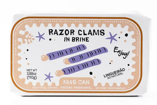 Razor Clams in Brine – Miss Can 3.88 oz