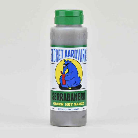 Serrabanero Green Hot Sauce – Secret Aardvark 8 oz | Grill House