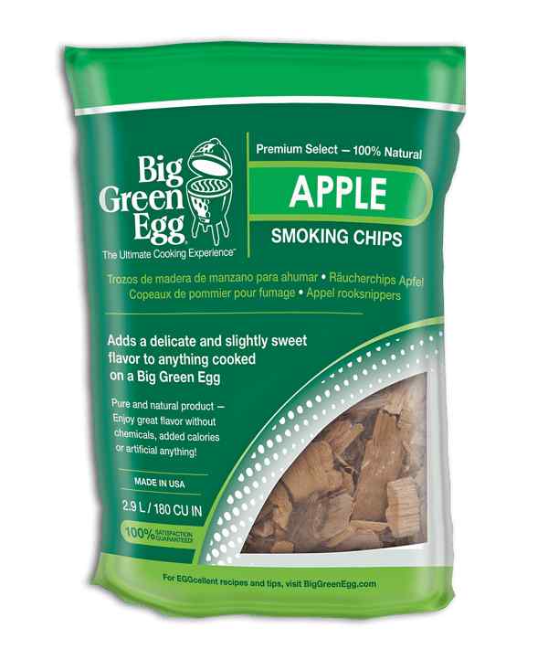 Premium Kiln Apple Wood Smoking Chips – Big Green Egg 2.9 lb | Grill House