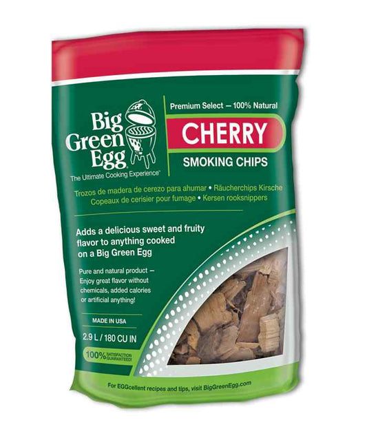 Premium Kiln Cherry Wood Smoking Chips – Big Green Egg 2.9 lb | Grill House