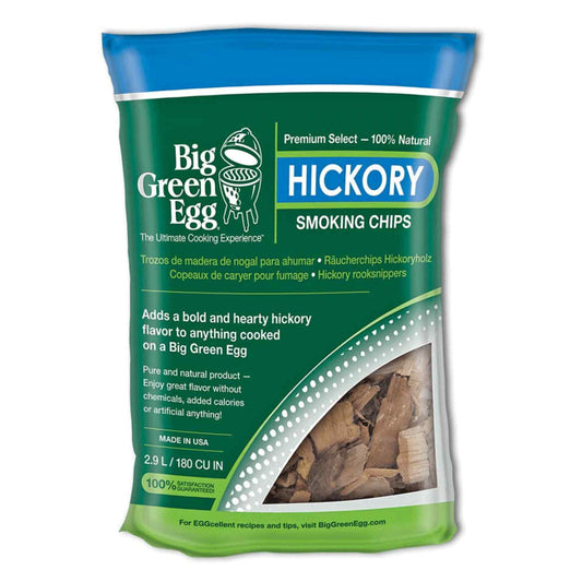 Premium Kiln Hickory Wood Smoking Chips – Big Green Egg 2.9 lb | Grill House