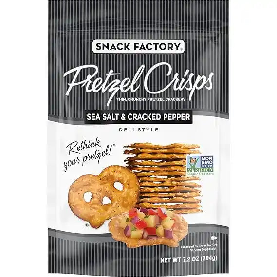 Snack Factory Sea Salt & Cracked Pepper Pretzel CrispsSnack Factory Grill House