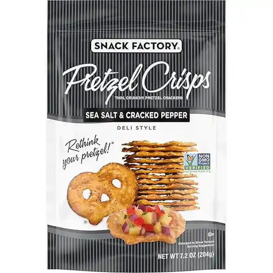 Snack Factory Sea Salt & Cracked Pepper Pretzel CrispsSnack Factory Grill House