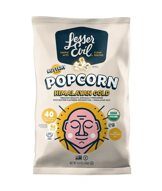 Lesser Evil Himalayan Gold Organic Butter Flavor PopcornLesser Evil Grill House