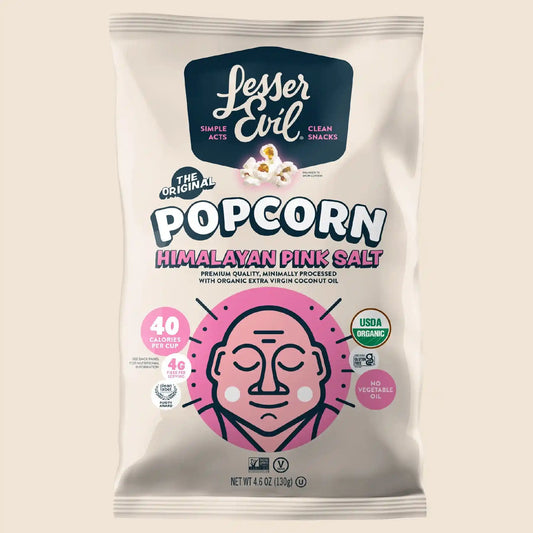 Lesser Evil Himalayan Pink Salt Organic PopcornLesser Evil Grill House