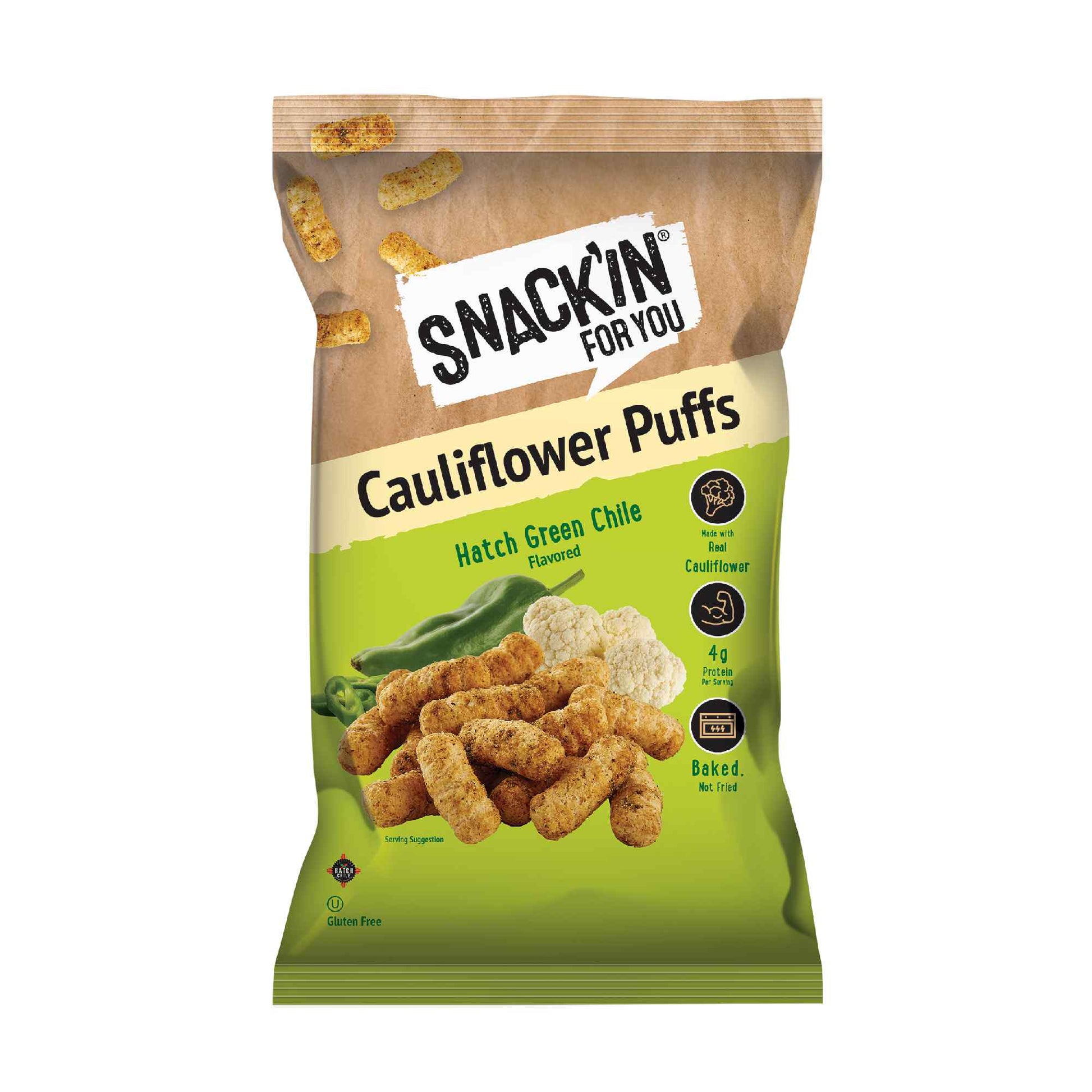 Hatch Green Chile Cauliflower Puff – Snackin for You 4 oz | Grill House