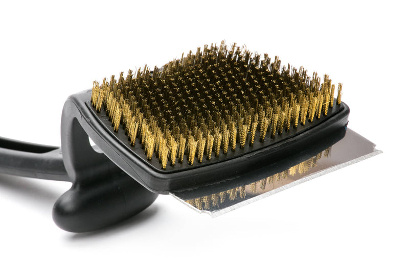 Jumbo Grill Brush and Scraper Black 20.5" - Outset