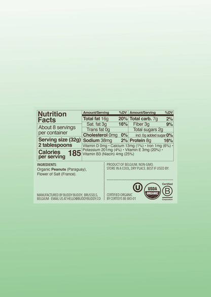 Organic Peanut Butter 9.17oz - Buddy Buddy