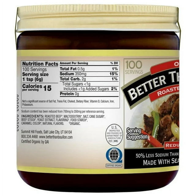 Certified Organic Roasted Beef Base 8oz - Better Than Bouillon