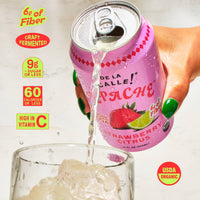 Strawberry Citrus Tepache Mexican Soda 12oz - De La Calle