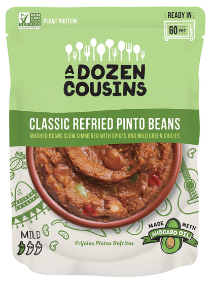 Refried Pinto Beans 10 oz – A Dozen Cousins
