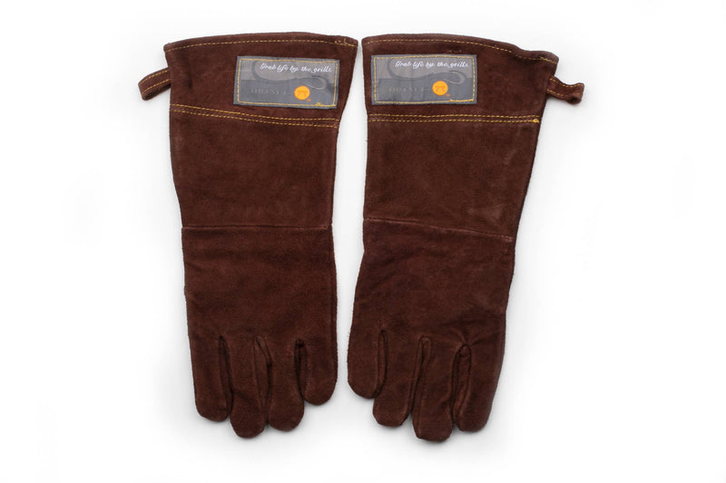 Brown Leather Grill Gloves Set of 2/15" each - Outset