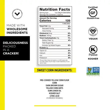 Toasted Snack Crackers Sweet Corn 4oz - Craize