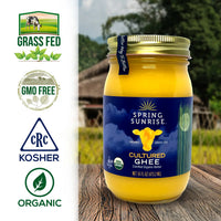 Cultured Ghee Organic & Grass-Fed  16oz - Spring Sunrise Natural Foods