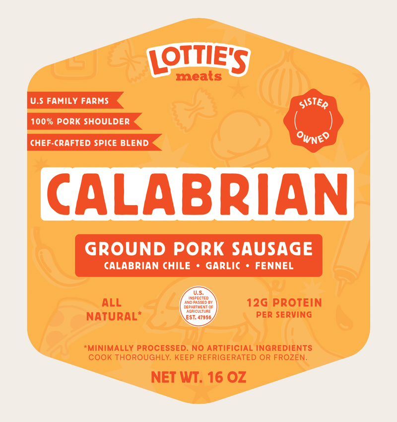 Calabrian Sausage Ground Pork Blend 16 oz – Lotties Meats