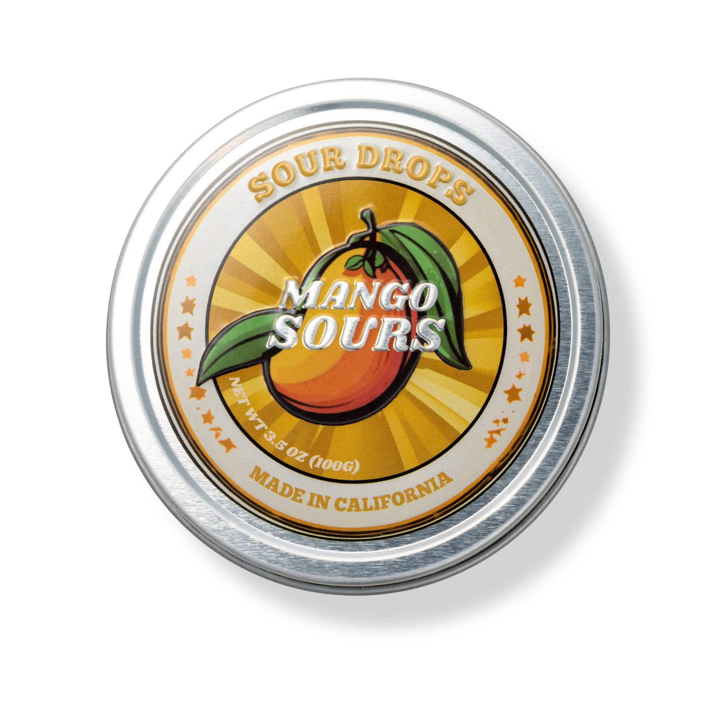 Mango Sours: Dye-Free Candy Tins 3.5oz