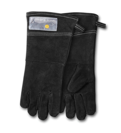 Leather Grill Gloves Black Set of 2/15" each - Outset