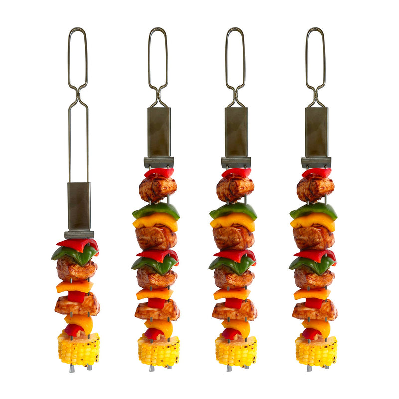 Stainless Steel BBQ Slider Skewers Set of 4 of 13" each - Outset