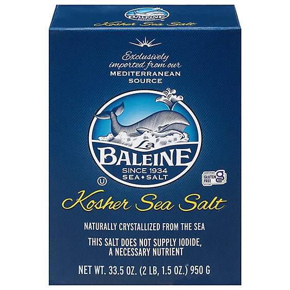 Kosher Mediterranean Sea Salt 33.5oz - Baleine