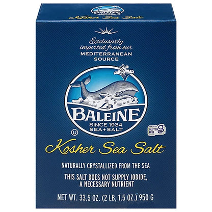 Kosher Mediterranean Sea Salt 33.5oz - Baleine