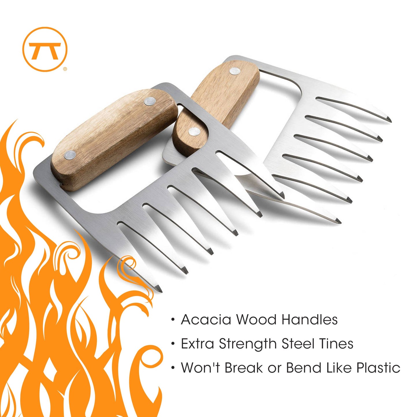 Stainless Steel Meat Shredding Bear Claws 4.4" x 4.2" - Outset