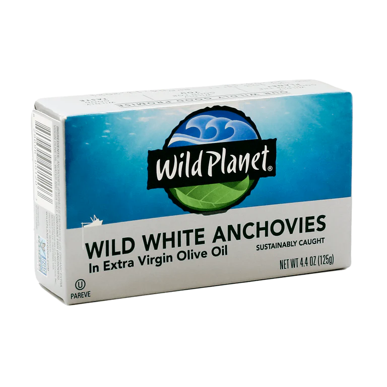 Wild Planet Wild White Anchovies In Extra Virgin Olive Oil 4.4Oz