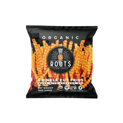 Organic Sweet Potato Crinkle Cut Fries 15 oz – Roots Farm Fresh