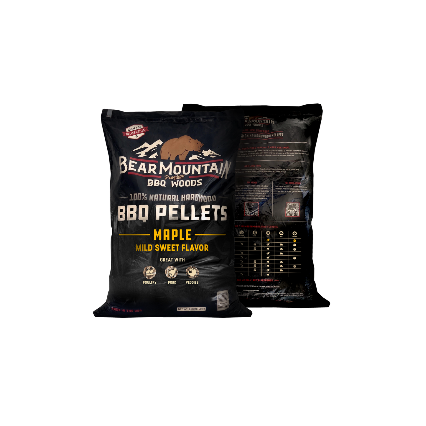 Hardwood Cherry BBQ Smoker Pellets – Bear Mountain 20 LB
