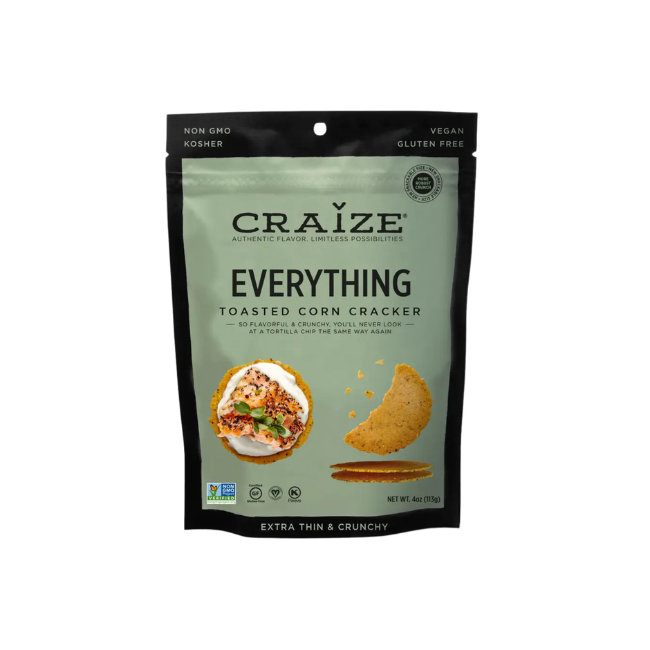 Toasted Snack Crackers Everything 4oz - Craize