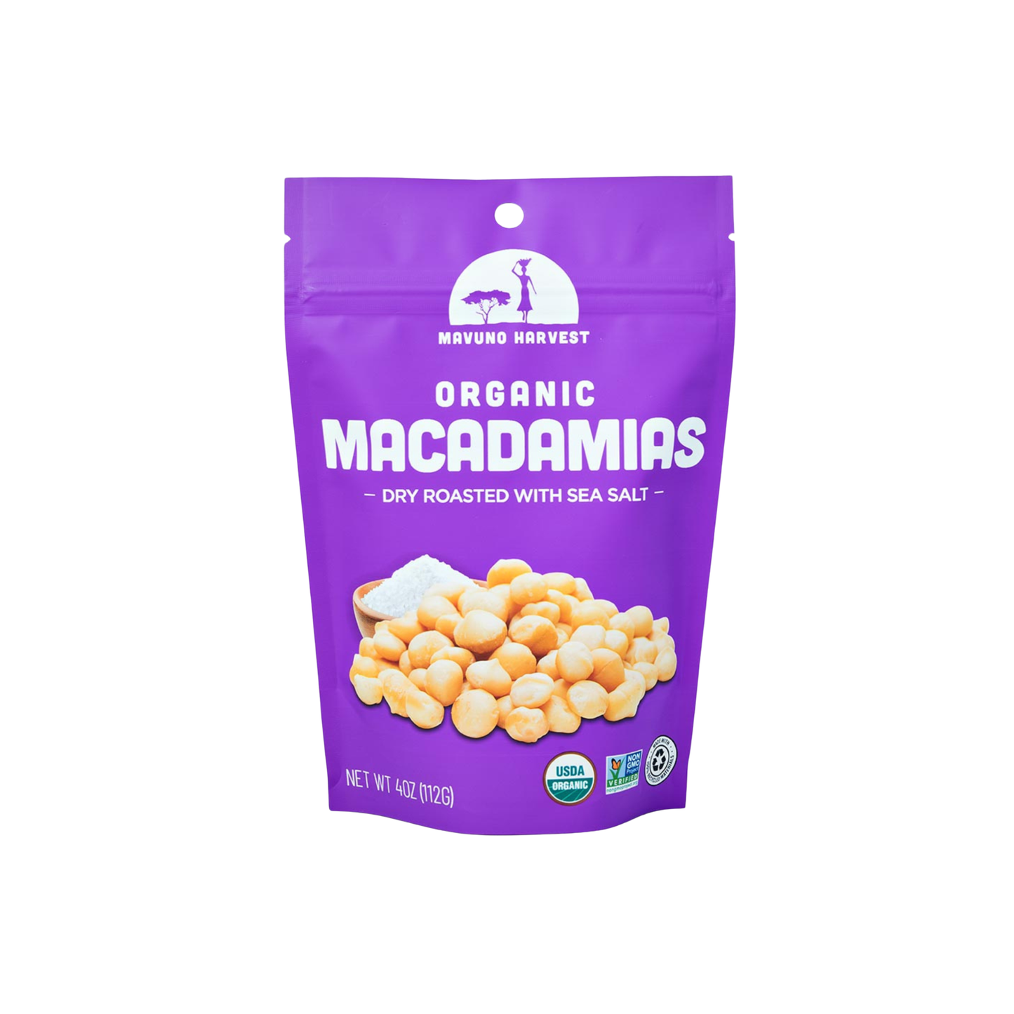 Dry Roasted Macadamias with Sea Salt 4 oz – Mavuno Harvest Organics